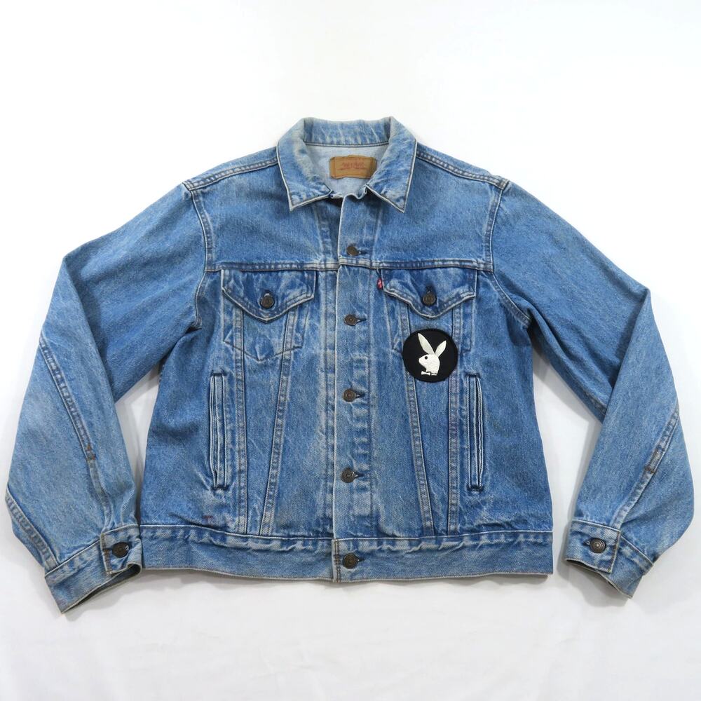 LEVIs Jean Jacket Trucker Med Blue Wash Red Tab Sz 42 80s/90s